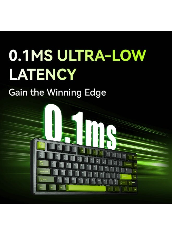 لوحة مفاتيح ألعاب مغناطيسية VGN Neon Pro، تصميم 75٪، اتصال ثلاثي (2.4 جيجاهرتز / بلوتوث / سلكي)، معدل استجابة 8000 هرتز، هيكل Gasket، إضاءة RGB، مفاتيح قابلة للتبديل - Image 5